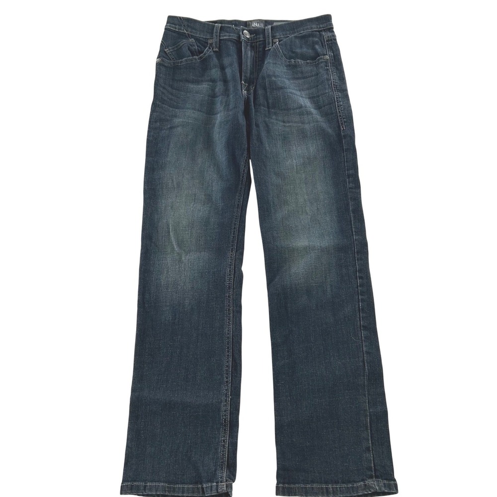 Rock & Republic Mens Straight Leg Jeans 33x31 Dark Blue Denim Rocker Aesthetic